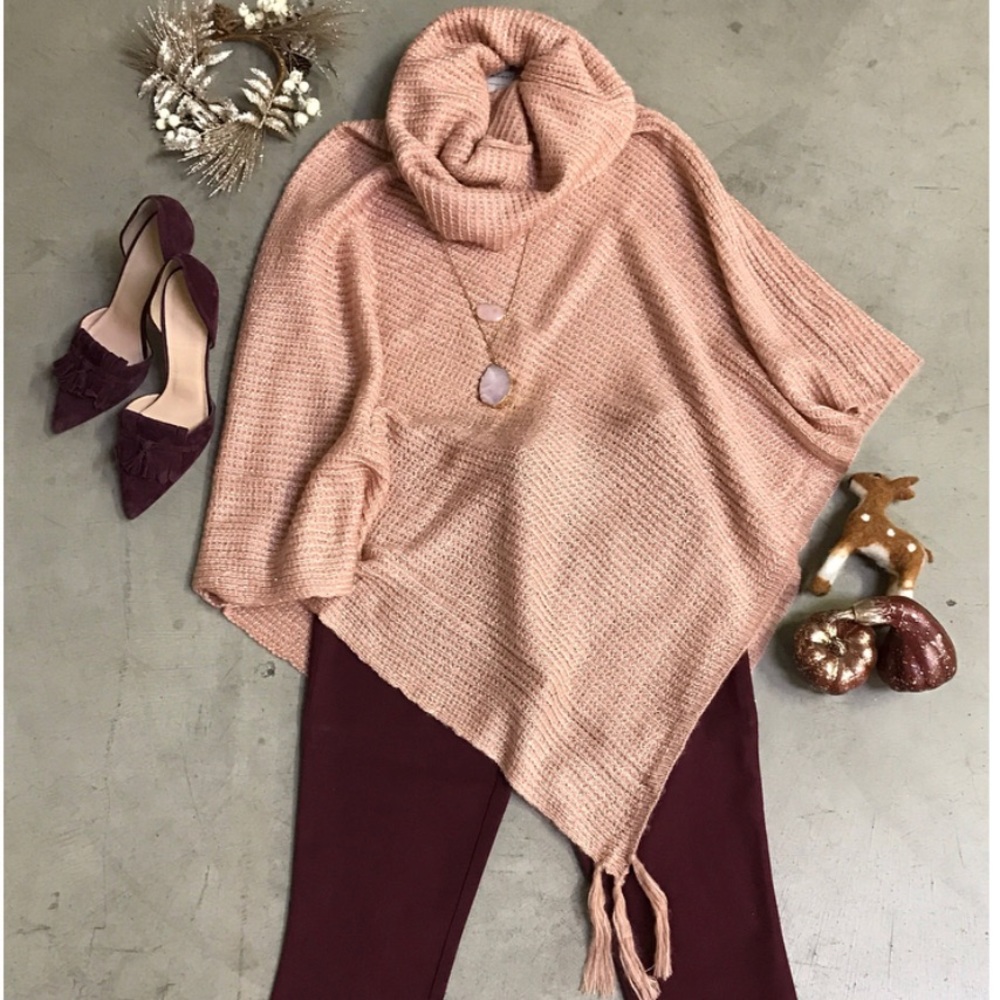 NEW Evy’s Tree poncho in pink spice